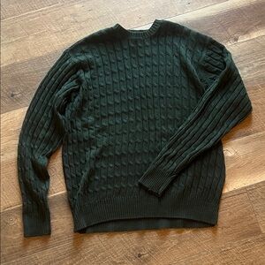 Daniel Cremieux Dark Green Cable Knit Sweater